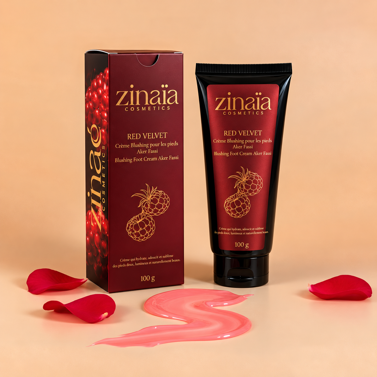 Blushing Red Velvet : Douceur et Teinte Rosée sans Rinçage